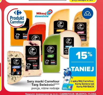 Ser Wensleydale z żurawiną Targ Świeżości promocja w Carrefour