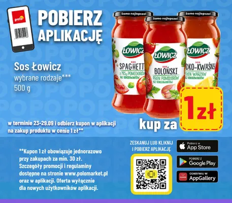 Sos spaghetti Łowicz promocja w POLOmarket