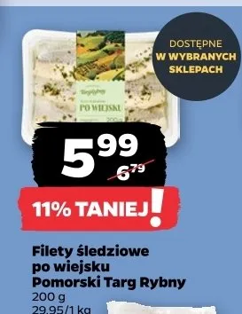 Filety śledziowe po wiejsku Pomorski Targ Rybny promocja w Netto