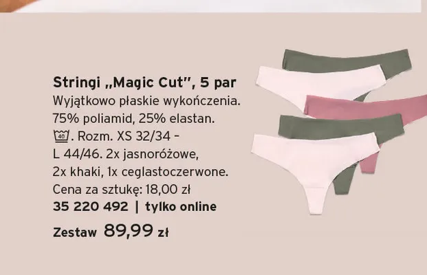 Stringi Magic Cut 5-pak promocja w Tchibo