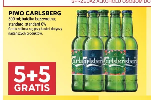 Piwo Carlsberg standard promocja w Stokrotka