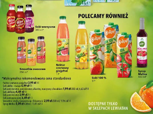 Smoothie owocowe promocja w LEWIATAN