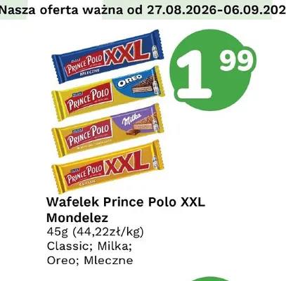 Wafelek Prince Polo XXL Milka promocja w Limonka