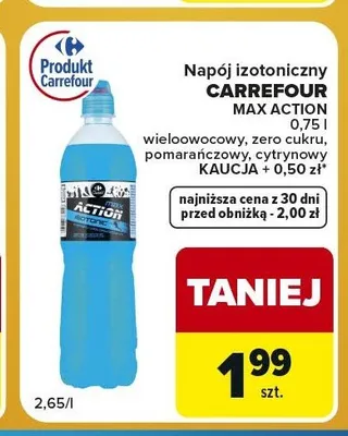 Napój izotoniczny Carrefour Max Action wieloowocowy promocja w Carrefour Express