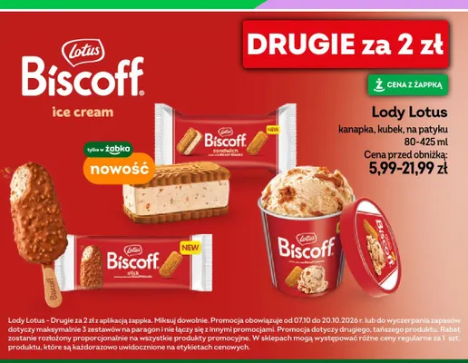 Lody Lotus kanapka promocja w Żabka