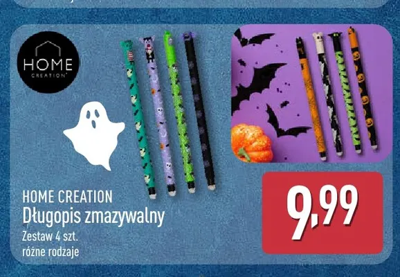 Długopis zmazywalny 4-pak Home Creation promocja w Aldi