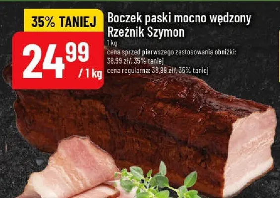Boczek paski mocno wędzony promocja w POLOmarket