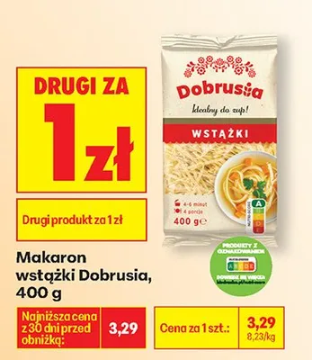Makaron wstążki promocja w Biedronka