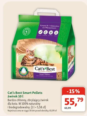 Żwirek dla kota Cat's Best Smart Pellets promocja w MAXI ZOO