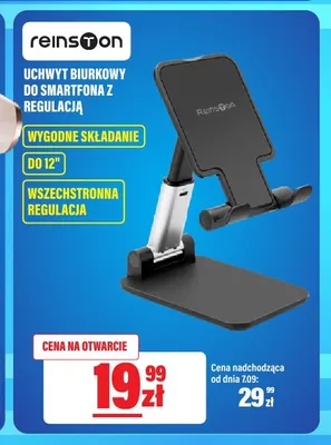 Uchwyt biurkowy do smartfona z regulacją Reinston promocja w RTV EURO AGD
