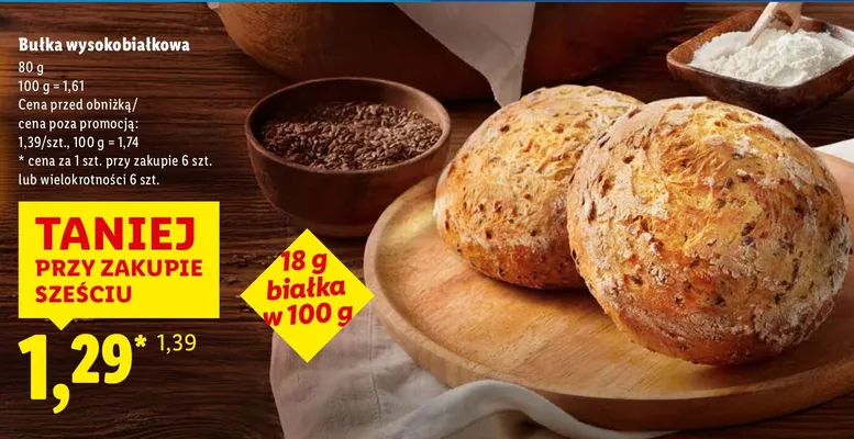 Bułka wysokobiałkowa promocja w Lidl