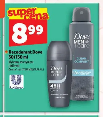 Dezodorant w sprayu Dove Men+Care Clean Comfort promocja w TOPAZ
