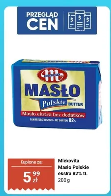 Masło Polskie ekstra 82% tł. promocja w Biedronka