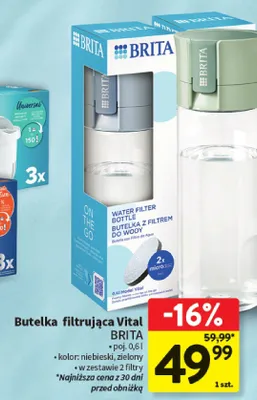 Butelka filtrująca Vital BRITA promocja w Intermarche
