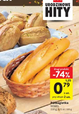 Półbagietka Nowel promocja w Intermarche