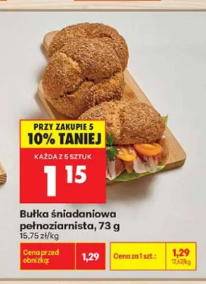 Bułka śniadaniowa pełnoziarnista promocja w Biedronka
