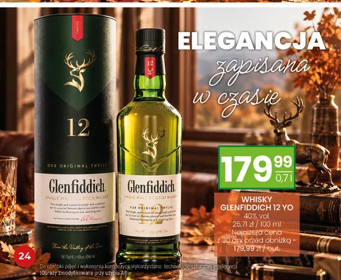 Whisky Glenfiddich 12 YO promocja w Twój Market