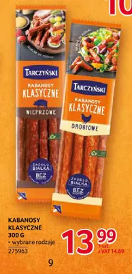 Kabanosy klasyczne drobiowe Tarczyński promocja w Selgros