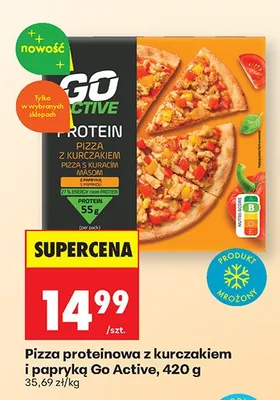 Pizza proteinowa z kurczakiem i papryką Go Active 420g promocja w Biedronka