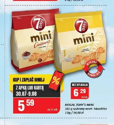 Rogale 7Days Mini z nadzieniem owocowym promocja w Chorten