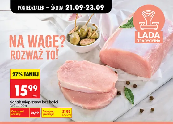 Schab wieprzowy bez kości promocja w Biedronka
