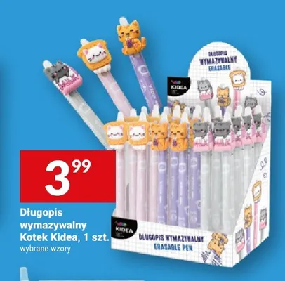 Długopis wymazywalny Kotek Kidea promocja w Twój Market