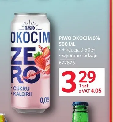Piwo bezalkoholowe Okocim 0% promocja w Selgros