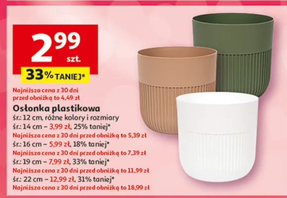 Osłonka plastikowa 12 cm promocja w Auchan