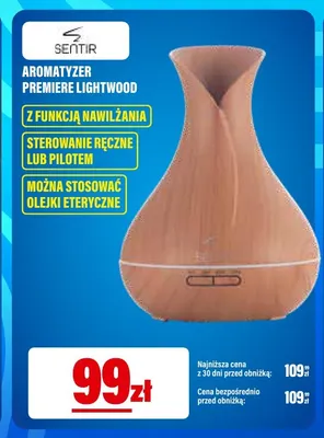 Aromatyzer Premiere Lightwood Sentir promocja w RTV EURO AGD