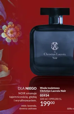 Woda toaletowa Christian Lacroix Noir promocja w AVON