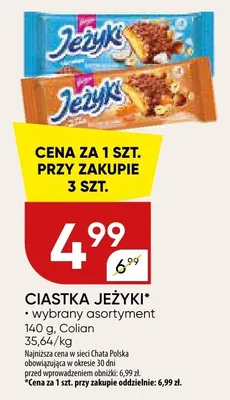 Ciastka jeżyki promocja w Chata Polska