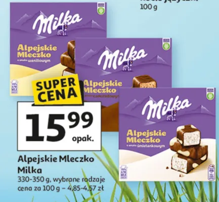 Czekolada Alpejskie Mleczko Milka promocja w Auchan