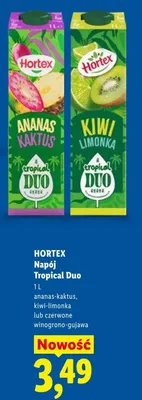 Napój HORTEX Tropical Duo ananas-kaktus promocja w Lidl