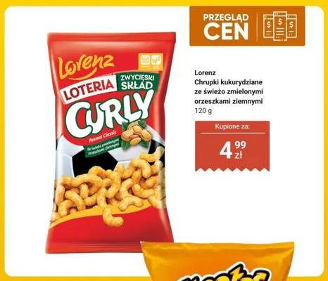 Chrupki kukurydziane Lorenz Curly Peanut Classic promocja w Dino