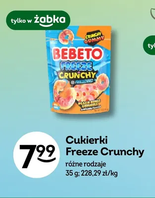 Cukierki Bebeto Freeze Crunchy promocja w Żabka