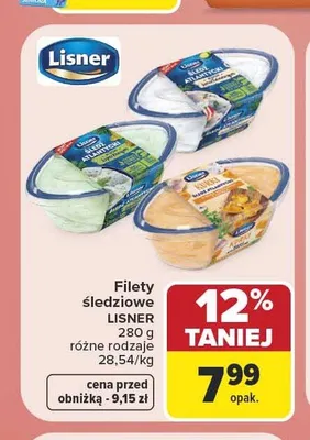 Filety śledziowe z kurkami LISNER promocja w Carrefour