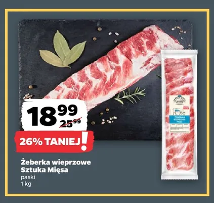 Żeberka wieprzowe Sztuka Mięsa paski promocja w Netto