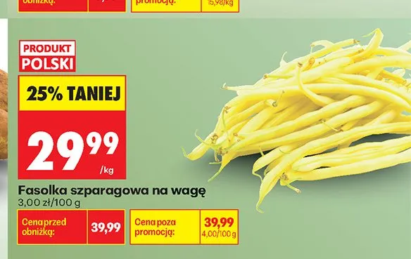 Fasolka szparagowa promocja w Biedronka