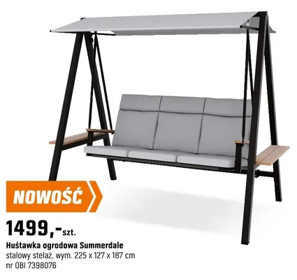 Huśtawka ogrodowa Summerdale promocja w OBI