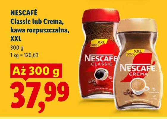 Kawa rozpuszczalna NESCAFÉ XXL promocja w Lidl