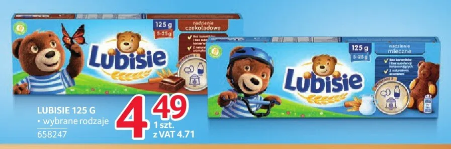 Biszkopty Lubisie z nadzieniem czekoladowym promocja w Selgros