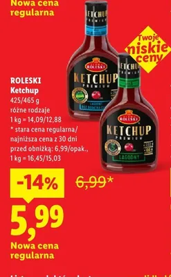 Ketchup Premium pikantny Roleski promocja w Lidl