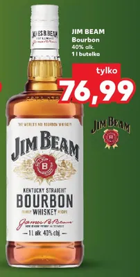 Bourbon JIM BEAM 40% alk. promocja w Kaufland