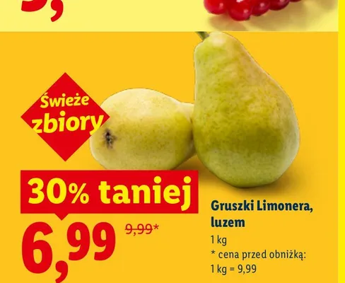 Gruszki Limonera luzem Ryneczek Lidla promocja w Lidl
