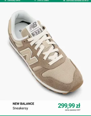 Sneakersy New Balance 373 promocja w Deichmann