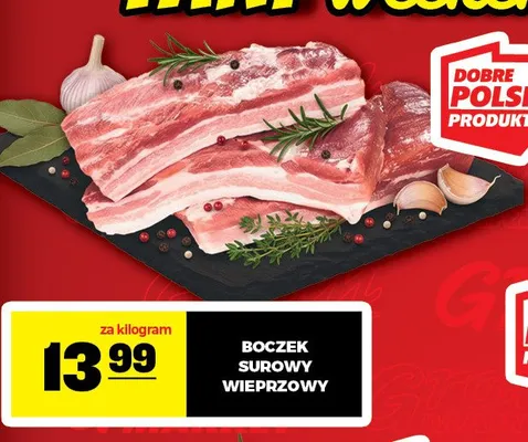 Boczek surowy wieprzowy promocja w Gram Market
