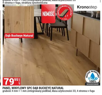 Panel winylowy Spc Dąb Buckeye Natural Kronostep promocja w Merkury Market