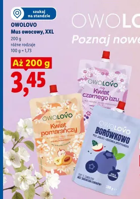 Mus owocowy Owolovo Kwiat czarnego bzu XXL promocja w Lidl