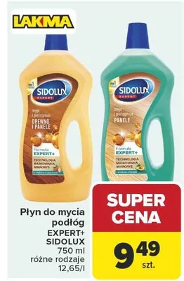 Płyn do mycia podłóg Sidolux Expert+ do drewna i paneli promocja w Carrefour Market