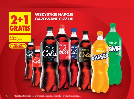 Napój gazowany Fizz up Cola Original Zero promocja w Biedronka